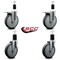 Service Caster 6'' Thermoplastic Rubber Swivel 1-3/4'' Expanding Stem Caster Set 2 Total Lock Brakes, 4PK SCC-EXTTL20S614-TPRB-2-S-2-134 - alternate 4